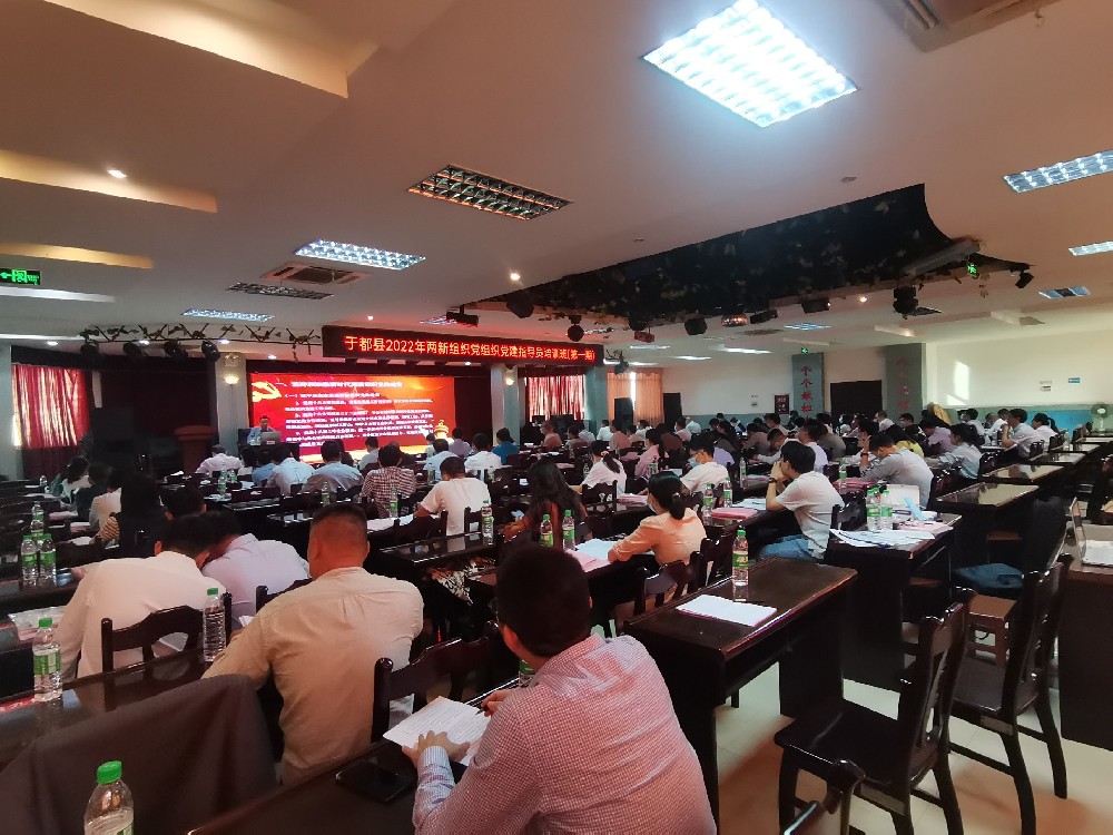 廖泽方为于都县党建指导员培训班授课