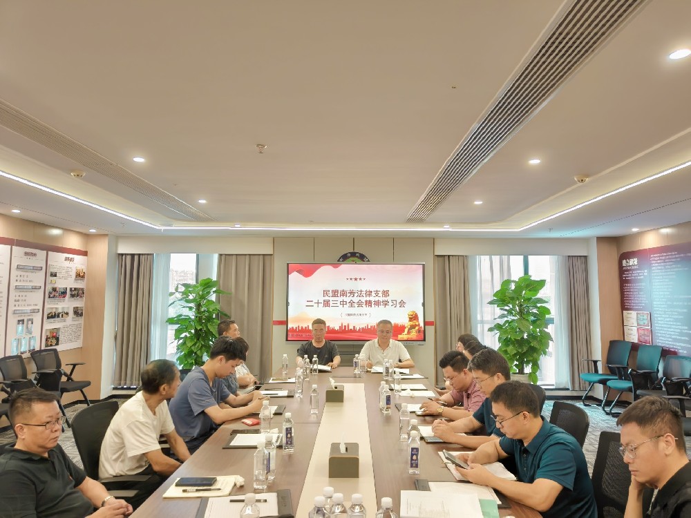 民盟南芳法律支部召开二十届三中全会精神学习会