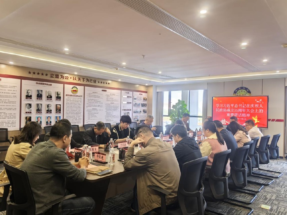 民盟南芳法律支部组织学习习近平总书记在庆祝人民政协成立75周年大会上的重要讲话精神