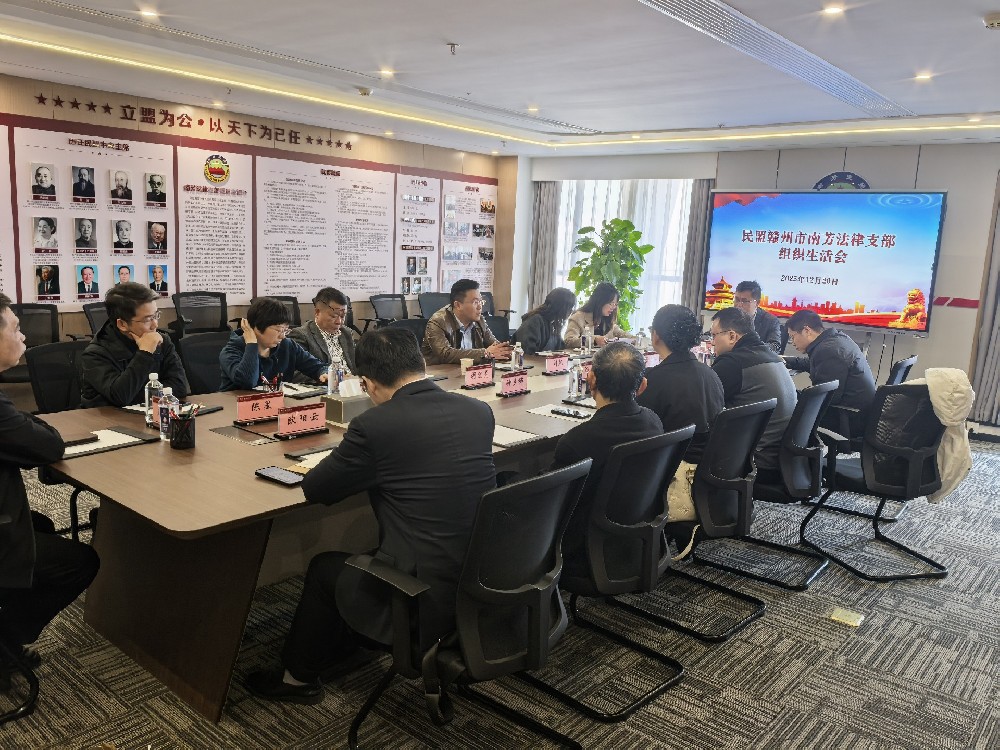 民盟南芳法律支部组织生活会